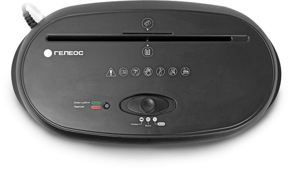 Шредер Heleos УМ24-4 черный (секр.P-4) фрагменты 14лист. 24лтр. скрепки скобы пл.карты CD Шредер Heleos УМ24-4 черный (секр.P-4) фрагменты 14лист. 24лтр. скрепки скобы пл.карты CD