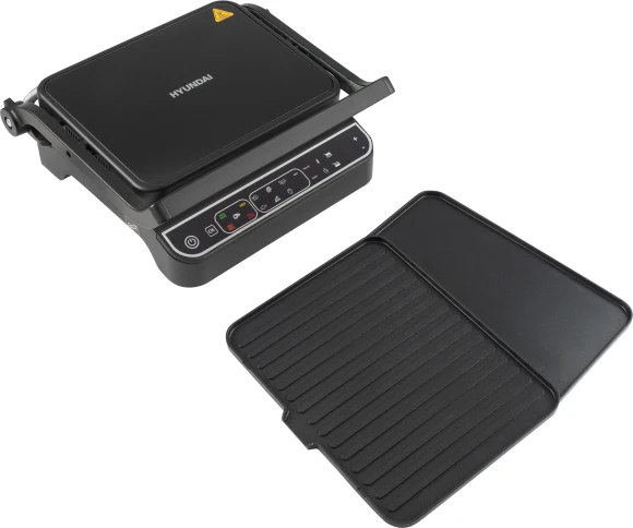 Электрогриль Hyundai HYG-7000 2000Вт серебристый/черный
