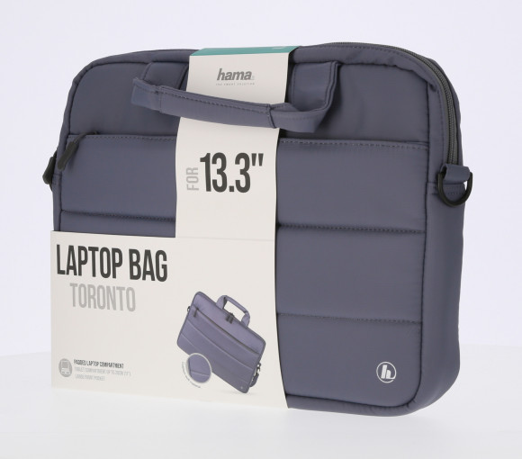 Сумка для ноутбука 13.3" Hama Toronto серый/голубой нейлон (00216567)