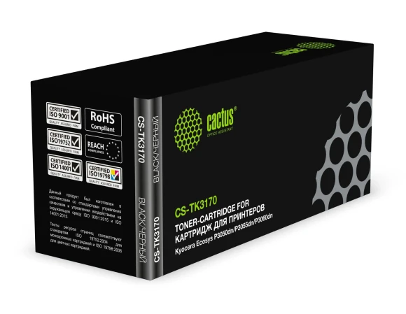 Картридж лазерный Cactus CS-TK3170 TK-3170 черный (15500стр.) для Kyocera Ecosys P3050dn/P3055dn/P3060dn Картридж лазерный Cactus CS-TK3170 TK-3170 черный (15500стр.) для Kyocera Ecosys P3050dn/P3055dn/P3060dn