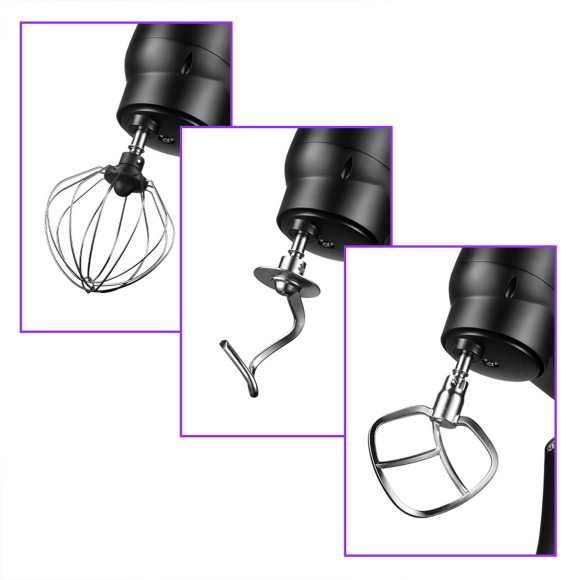 Миксер планетарный Kitfort КТ-3076 1800Вт черный