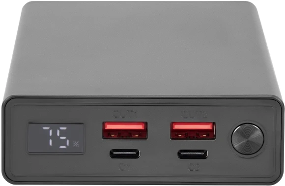 Мобильный аккумулятор Digma DGPD100WA 20000mAh QC3.0/PD3.0 100W 5A 2xUSB-A/2xUSB-C черный (DGPD20A100ABK)