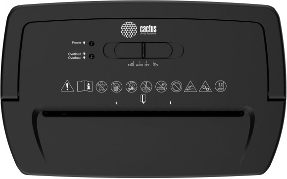 Шредер Cactus CS-SH-12-21-5X20 (секр.P-4) фрагменты 12лист. 21лтр. скрепки скобы пл.карты