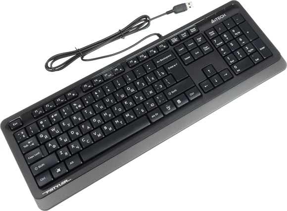 Клавиатура A4Tech Fstyler FK10 черный/серый USB (FK10 GREY) кабель 1.5м Клавиатура A4Tech Fstyler FK10 черный/серый USB (FK10 GREY) кабель 1.5м
