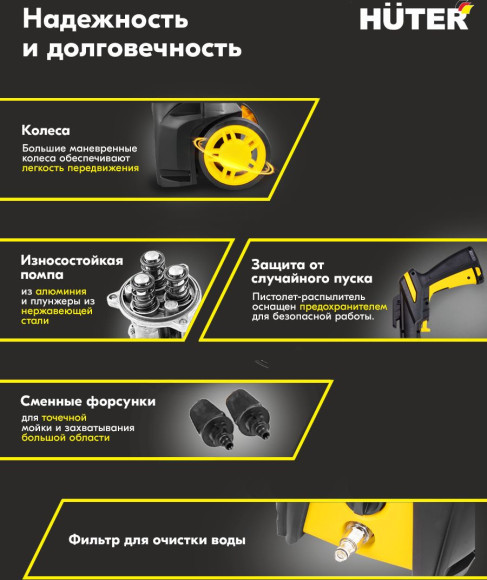 Минимойка Huter M2000-A 1900Вт (70/8/25)