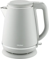 Чайник электрический Haier HK-500 1.7л. 2200Вт серый/белый корпус: стекло/пластик (TD0029955RU)
