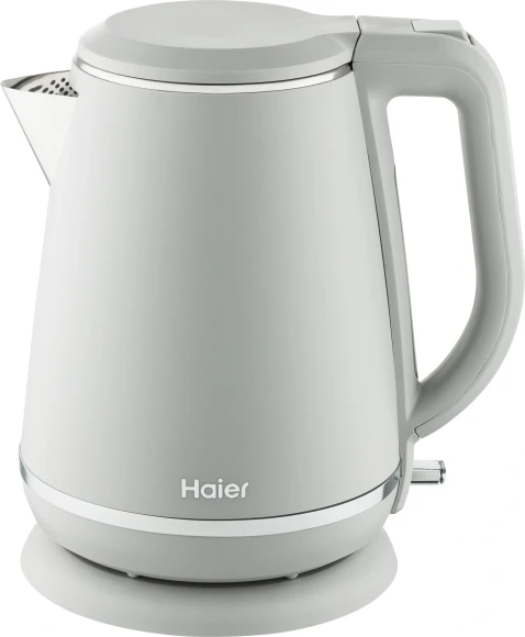 Чайник электрический Haier HK-500 1.7л. 2200Вт серый/белый корпус: стекло/пластик (TD0029955RU)