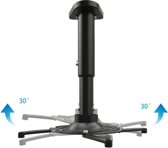 Кронштейн для проектора Cactus CS-VM-PR05M-BK черный макс.10кг потолочный поворот и наклон Кронштейн для проектора Cactus CS-VM-PR05M-BK черный макс.10кг потолочный поворот и наклон