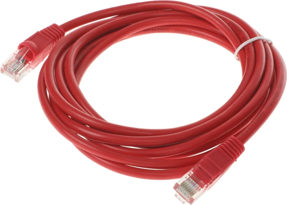 Патч-корд cat.5E molded 3м красный RJ-45 (m)-RJ-45 (m)