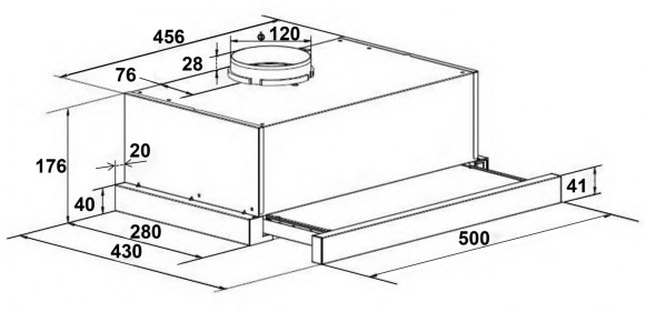 Вытяжка встраиваемая Lex Hubble 500 черный управление: кнопочное (1 мотор) Вытяжка встраиваемая Lex Hubble 500 черный управление: кнопочное (1 мотор)