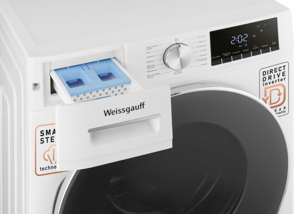 Стиральная машина Weissgauff WMD 58411 класс: B загр.фронтальная макс.:11кг (с сушкой) белый инвертор
