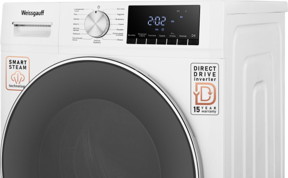 Стиральная машина Weissgauff WMD 58411 класс: B загр.фронтальная макс.:11кг (с сушкой) белый инвертор