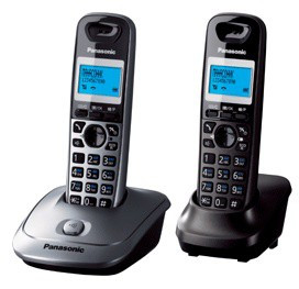 Р/Телефон Dect Panasonic KX-TG2512RU2 титан (труб. в компл.:2шт) АОН