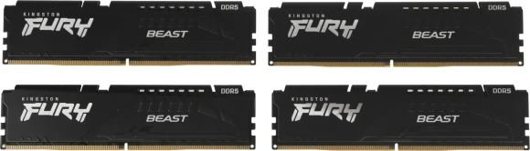 Память DDR5 4x16GB 6000MHz Kingston KF560C40BBK4-64 Fury Beast Black RTL Gaming PC5-48000 CL40 DIMM 288-pin 1.35В kit dual rank с радиатором Ret Память DDR5 4x16GB 6000MHz Kingston KF560C40BBK4-64 Fury Beast Black RTL Gaming PC5-48000 CL40 DIMM 288-pin 1.35В kit dual rank с радиатором Ret