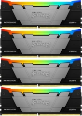 Память DDR4 4x8GB 3200MHz Kingston KF432C16RB2AK4/32 Fury Renegade RGB RTL Gaming PC4-25600 CL16 DIMM 288-pin 1.35В dual rank с радиатором Ret Память DDR4 4x8GB 3200MHz Kingston KF432C16RB2AK4/32 Fury Renegade RGB RTL Gaming PC4-25600 CL16 DIMM 288-pin 1.35В dual rank с радиатором Ret