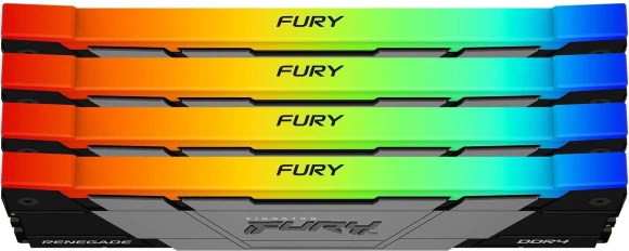 Память DDR4 4x8GB 3200MHz Kingston KF432C16RB2AK4/32 Fury Renegade RGB RTL Gaming PC4-25600 CL16 DIMM 288-pin 1.35В dual rank с радиатором Ret Память DDR4 4x8GB 3200MHz Kingston KF432C16RB2AK4/32 Fury Renegade RGB RTL Gaming PC4-25600 CL16 DIMM 288-pin 1.35В dual rank с радиатором Ret