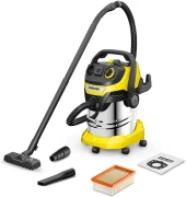 Строительный пылесос Karcher WD 5 P S V-25/5/22 1100Вт (уборка: сухая/сбор воды/выдув) желтый