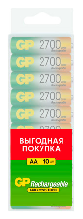 Аккумулятор GP 270AAHC AA NiMH 2700mAh (10шт)