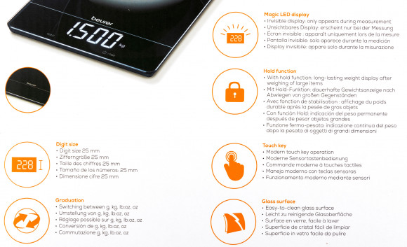 Весы кухонные электронные Beurer KS34 XL макс.вес:15кг черный Весы кухонные электронные Beurer KS34 XL макс.вес:15кг черный