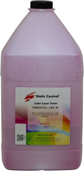 Тонер Static Control TRMPTCOL-1KG-M пурпурный флакон 1000гр. для принтера HP CLJCP1515/ Canon MF8330