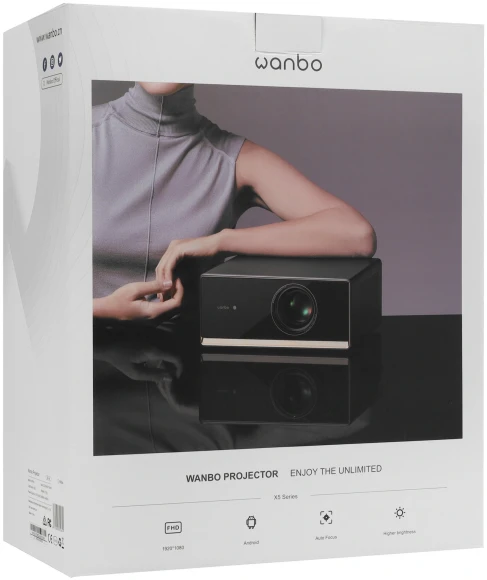 Проектор Wanbo X5 Air LCD 1100Lm ANSI (1920x1080) 3000:1 ресурс лампы:20000часов 2xUSB typeA 1xHDMI 2.7кг Проектор Wanbo X5 Air LCD 1100Lm ANSI (1920x1080) 3000:1 ресурс лампы:20000часов 2xUSB typeA 1xHDMI 2.7кг