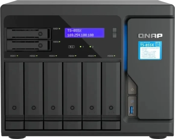 Сетевое хранилище NAS Qnap TS-855X-8G 8-bay настольный Atom C5125