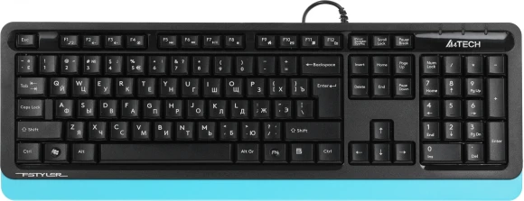 Клавиатура A4Tech Fstyler FK10 черный/синий USB (FK10 BLUE) Клавиатура A4Tech Fstyler FK10 черный/синий USB (FK10 BLUE)