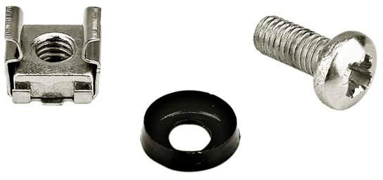 Винт Hyperline CNS-M6-16 с гайкой с шайбой (упак.:1шт)