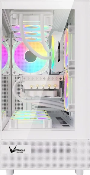 Корпус Formula Crystal Z8 белый без БП ATX 11x120mm 4x140mm 1xUSB3.0 audio bott PSU