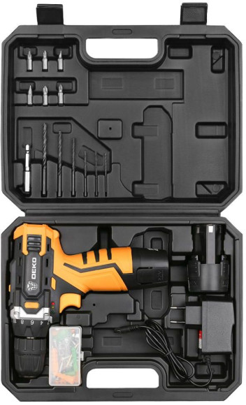 Дрель-шуруповерт Deko DKCD12FU-Li аккум. патрон:быстрозажимной (кейс в комплекте) (063-4094) Дрель-шуруповерт Deko DKCD12FU-Li аккум. патрон:быстрозажимной (кейс в комплекте) (063-4094)