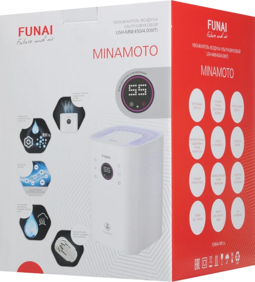 Увлажнитель воздуха Funai USH-MNE450/4.0(WT) 110Вт (ультразвуковой) белый