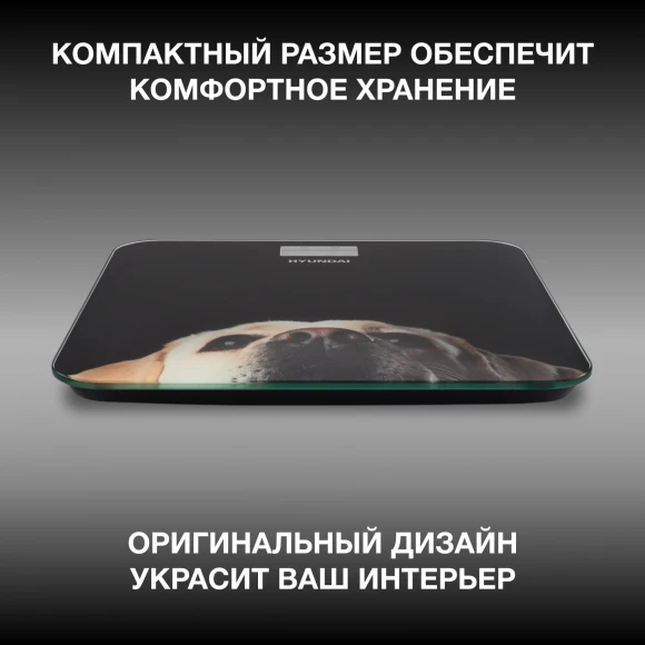 Весы напольные электронные Hyundai H-BS03674 макс.180кг черный