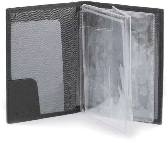 Обложка для документов Piquadro Black Square PP5256B3/N черный натур.кожа Обложка для документов Piquadro Black Square PP5256B3/N черный натур.кожа