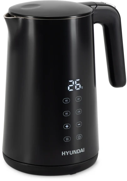 Чайник электрический Hyundai HYK-S4017 1.7л. 2200Вт черный корпус: металл