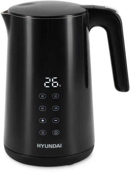 Чайник электрический Hyundai HYK-S4017 1.7л. 2200Вт черный корпус: металл
