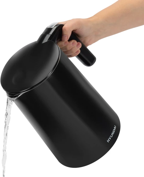 Чайник электрический Hyundai HYK-S4017 1.7л. 2200Вт черный корпус: металл