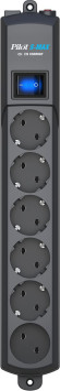 Сетевой фильтр Pilot S-MAX 1.8м (6 розеток) серый (коробка)