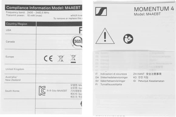 Гарнитура мониторные Sennheiser Momentum Wireless 4 2м черный беспроводные bluetooth в ушной раковине (509266 M4AEBT BLACK)