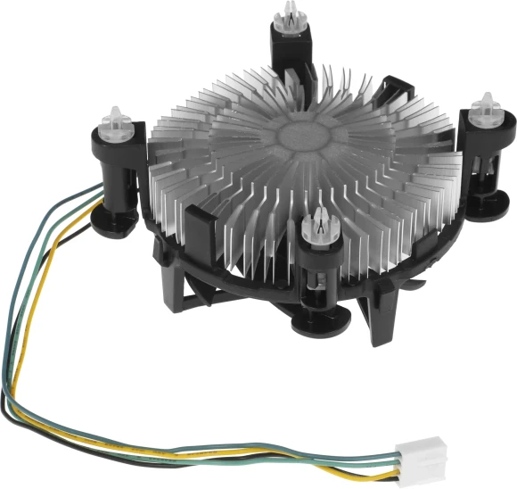 Устройство охлаждения(кулер) KingPrice KPAC-65-PWM3 Soc-1200/1150/1151/1155 черный 4-pin 18-35dB Al 65W 140gr Ret