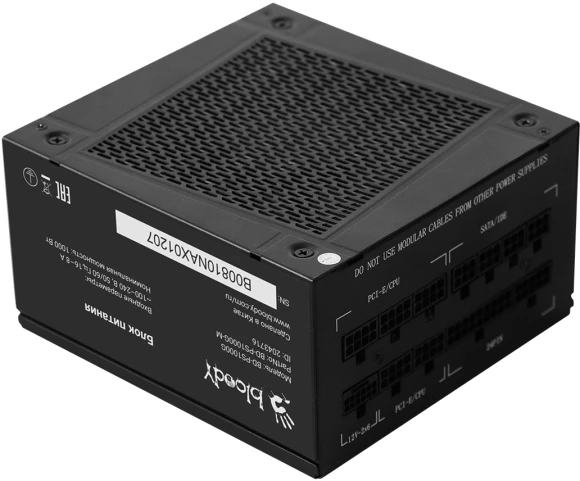 Блок питания Bloody ATX 1250W BD-PS1250P 80+ platinum (20+4pin) APFC 140mm fan 12xSATA Cab Manag RTL Блок питания Bloody ATX 1250W BD-PS1250P 80+ platinum (20+4pin) APFC 140mm fan 12xSATA Cab Manag RTL