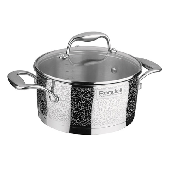 Кастрюля Rondell Vintage RDS-343 3л. d=20см (с крышкой) стальной Кастрюля Rondell Vintage RDS-343 3л. d=20см (с крышкой) стальной