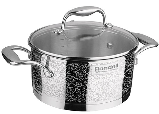 Кастрюля Rondell Vintage RDS-343 3л. d=20см (с крышкой) стальной Кастрюля Rondell Vintage RDS-343 3л. d=20см (с крышкой) стальной