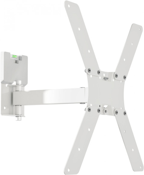 Кронштейн для телевизора Holder LCD-5520-B белый 32"-55" макс.45кг настенный поворотно-выдвижной и наклонный