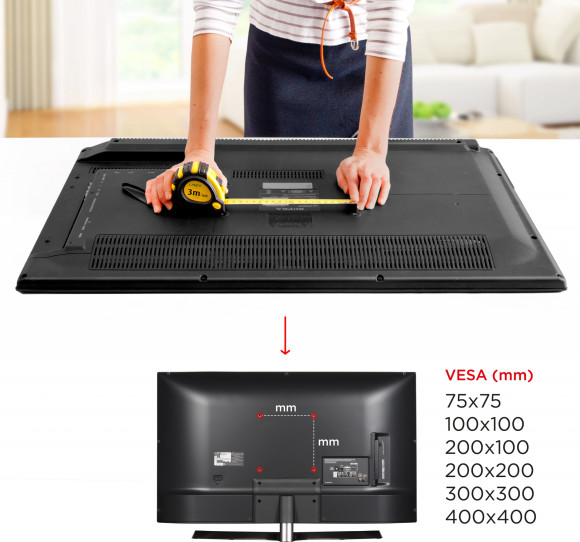 Кронштейн для телевизора Holder LCD-5520-B белый 32"-55" макс.45кг настенный поворотно-выдвижной и наклонный