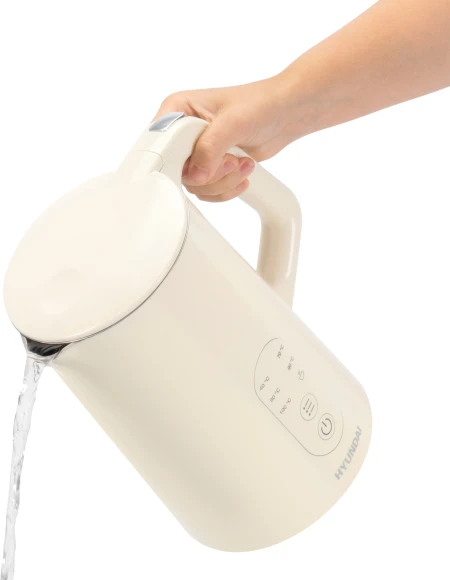 Чайник электрический Hyundai HYK-S3605 1.7л. 2200Вт кремовый корпус: металл