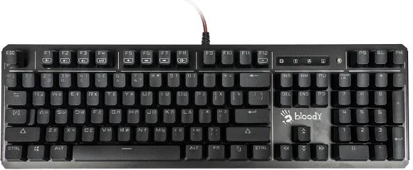 Клавиатура A4Tech B975 механическая черный USB Multimedia for gamer LED (подставка для запястий) кабель 1.8м