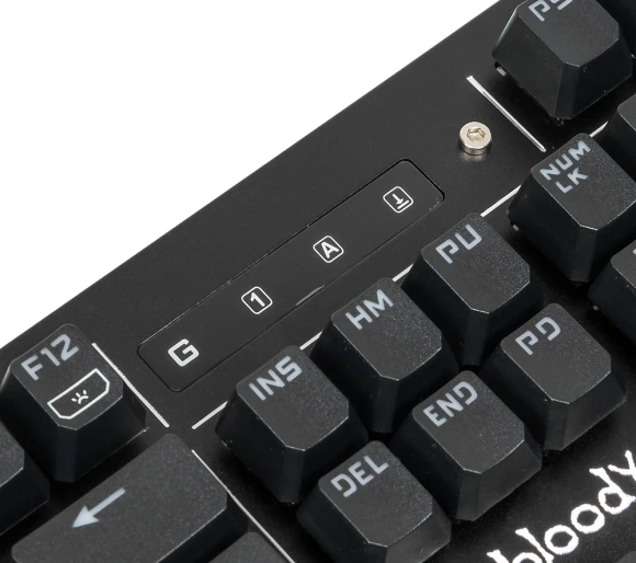 Клавиатура A4Tech B975 механическая черный USB Multimedia for gamer LED (подставка для запястий) кабель 1.8м