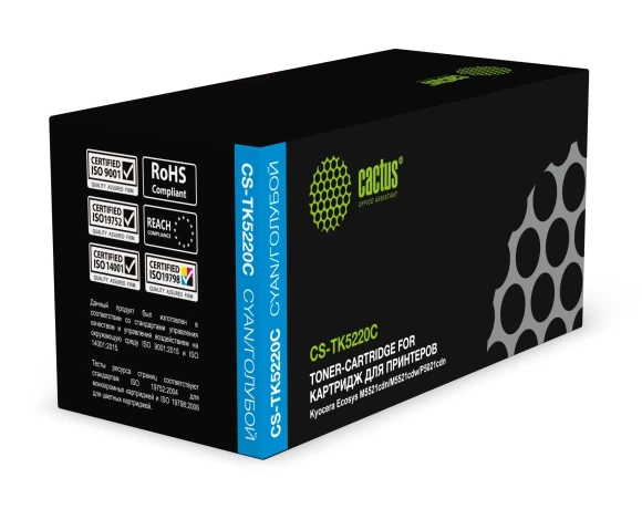 Картридж лазерный Cactus CS-TK5220C TK-5220C голубой (1200стр.) для Kyocera Ecosys M5521cdn/M5521cdw/P5021cdn/P5021cdw Картридж лазерный Cactus CS-TK5220C TK-5220C голубой (1200стр.) для Kyocera Ecosys M5521cdn/M5521cdw/P5021cdn/P5021cdw
