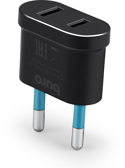 Адаптер-переходник Buro BU-PA02-B (1 розетка) черный (пакет ПЭ) Адаптер-переходник Buro BU-PA02-B (1 розетка) черный (пакет ПЭ)