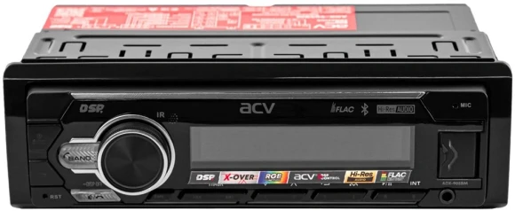 Автомагнитола ACV ADX-905BM 1DIN 4x50Вт v5.0 DSP 3 ПДУ (40305)